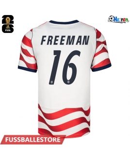 Günstige Vereinigte Staaten Alex Freeman #16 Heimtrikot WM 2026 Kurzarm